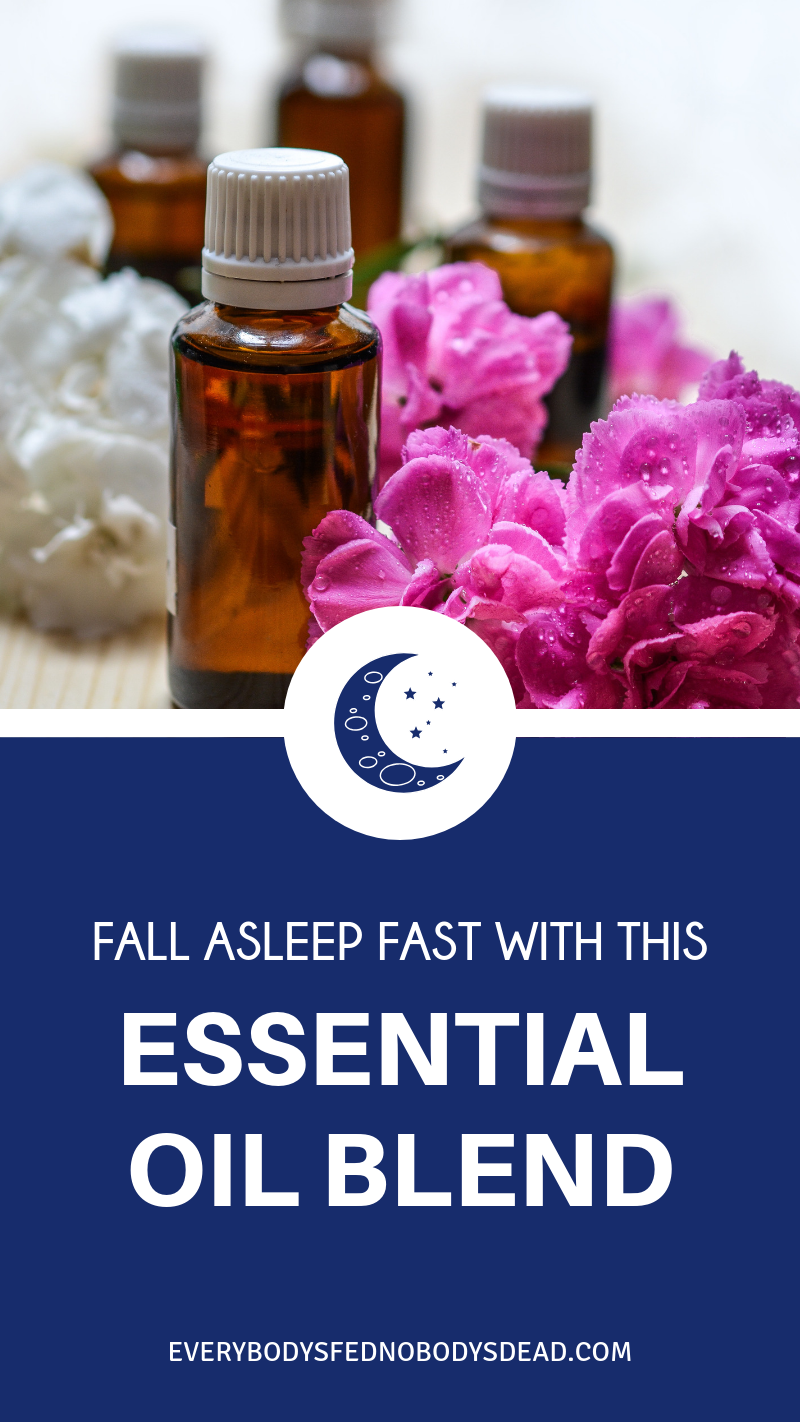 This essential oil blend for sleep involves affordable oils and easy to find items, making it a great blend to help fight insomnia. If you suffer from sleep apnea or anxiety, this DIY roller bottle can ease stress and be rubbed on the skin as needed. #sleep #essentialoils #insomnia #sleeptips #exhaustedmoms #sleep