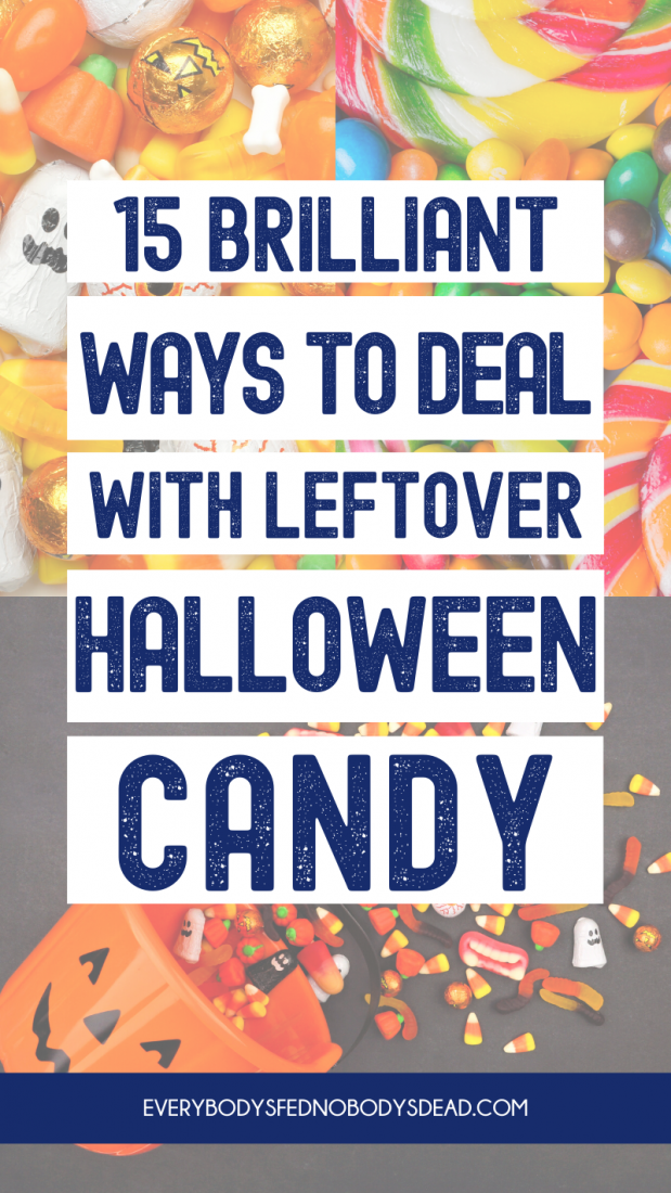 Leftover Halloween candy? Here are 15 great ways to use up leftover candy! Includes crafts with candy wrappers, Halloween candy science projects, leftover candy recipes, Halloween candy donations, the Halloween Switch Witch, and more... These fun and delicious ways to use up leftover candy will make Halloween a breeze. Don't waste time and energy on a power struggle with your kids when you can both find a compromise. Celebrate #Halloween without worrying about how to get rid of leftover candy.