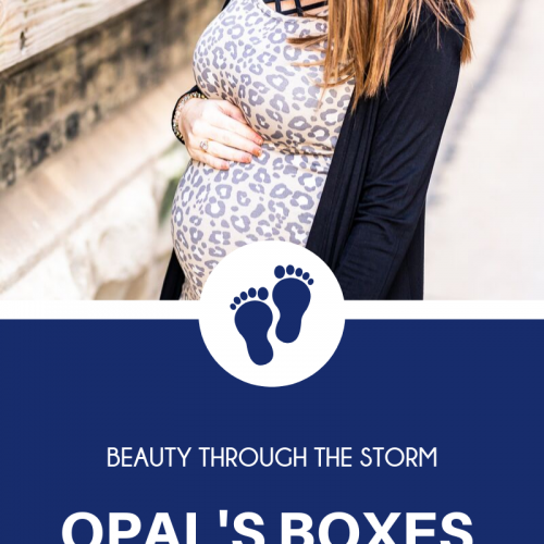 Beauty Through the Storm - Opal's Boxes of Strength: In honor of Pregnancy and Infant Loss Awareness Month, this post is dedicated to anyone who has struggled with infertility, suffered a miscarriage, or lost a child. Opal's story of multiple losses and her rainbow baby will touch and inspire you. Learn about her miscarriage gift box, gifts for moms who've lost a baby. These gifts will help you remember your angel baby. #miscarriage #pregnancyloss #miscarriagegift #rainbowbaby #angelbabygift