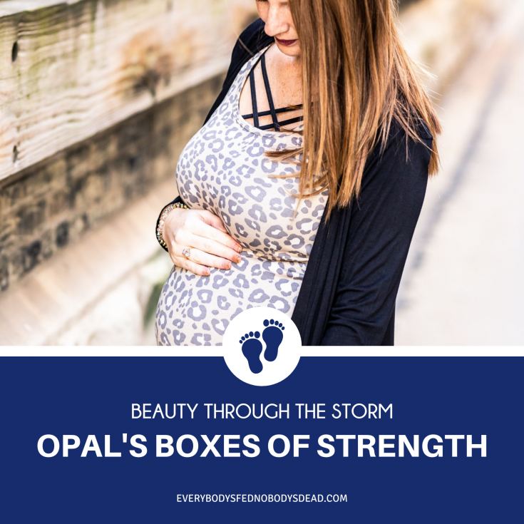 Beauty Through the Storm - Opal's Boxes of Strength: In honor of Pregnancy and Infant Loss Awareness Month, this post is dedicated to anyone who has struggled with infertility, suffered a miscarriage, or lost a child. Opal's story of multiple losses and her rainbow baby will touch and inspire you. Learn about her miscarriage gift box, gifts for moms who've lost a baby. These gifts will help you remember your angel baby. #miscarriage #pregnancyloss #miscarriagegift #rainbowbaby #angelbabygift