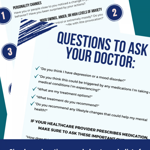 How to Talk to Your Doctor About Your Mental Health: This free, printable ebook walks you through determining if it's time to get help, how to get help, what your treatment options are, etc. This free mental health resource has worksheets with information your doctor needs, a list of questions to ask your doctor, a mental health quiz, how to pay for healthcare, and treatment options. Take charge of your mental health today. #breakthestigma #mentalhealth #depression #talktoyourdoctor #howto #help