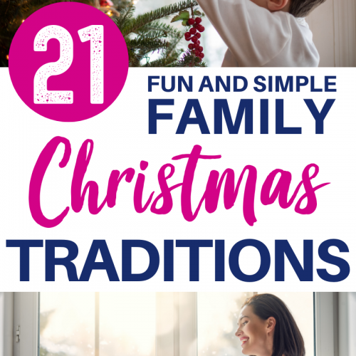 Family Christmas traditions don't have to be complicated and expensive! Make memories as you decorate, do a Christmas puzzle, hunt for candy canes, make ornaments, and more! Make memories without sacrificing your mental health or budget. These easy family Christmas traditions are affordable and fun for all ages. This list includes Christmas movies to watch, books to read, DIY kid ornaments, white elephant gift ideas, and so much more! #Christmas #Christmastraditions #familyChristmastraditions