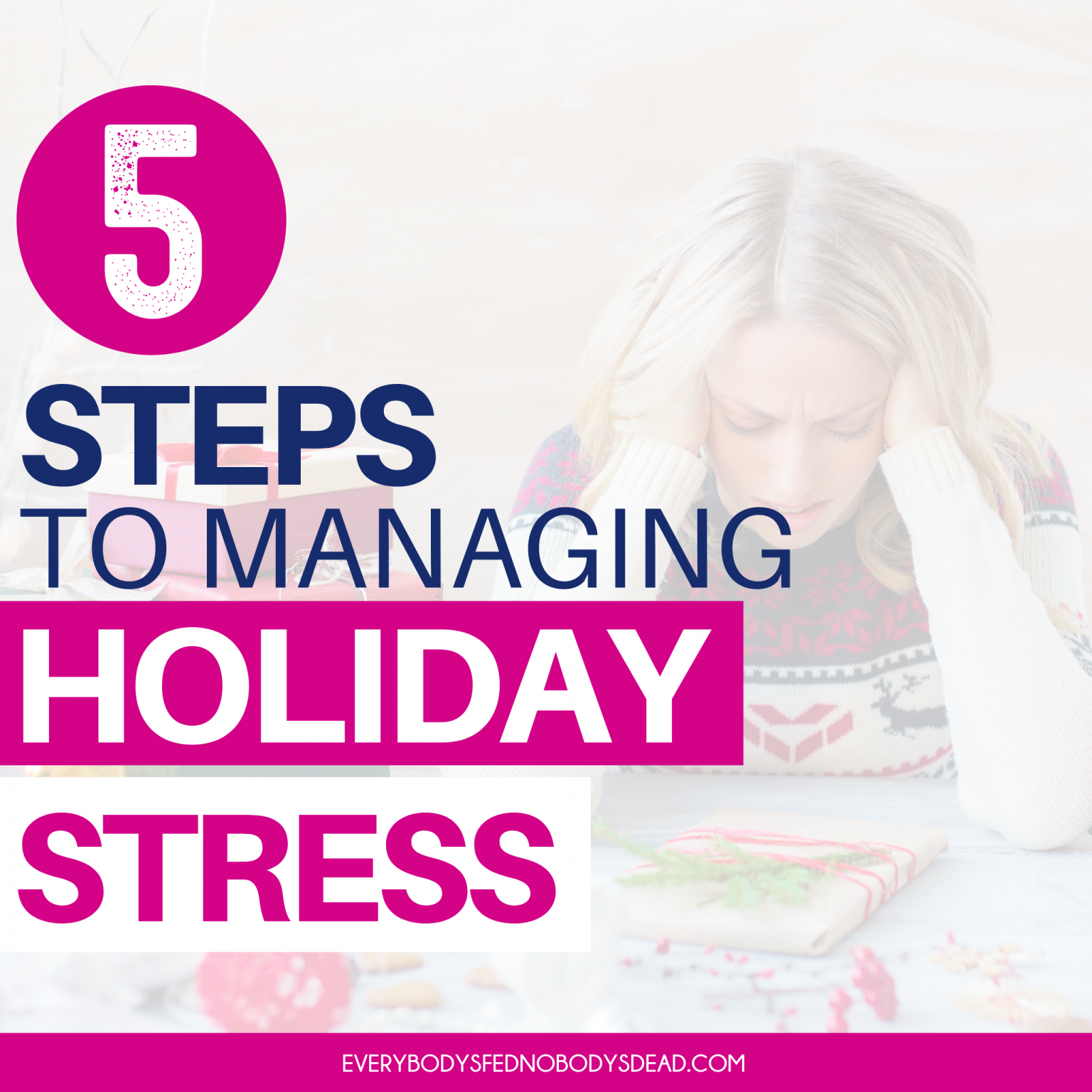 5 Steps To Managing Holiday Stress Everybodys Fed Nobodys Dead