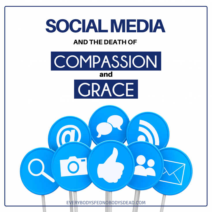 Social Media and the Death of Compassion and Grace - Feeling overwhelmed and exhausted by social media in 2020? Thanks to the "Karens", social justice warriors, and self-proclaimed "experts," every day can leave you feeling emotional burnout. Everyone is an expert on social media, and with the controversies surrounding black lives matter, social distancing, mask-wearing, and the upcoming election, it might be time to consider taking a break from social media. #blm #detox #mentalhealth #showlove